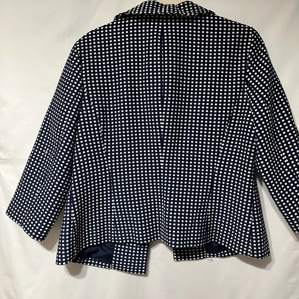 Alfani Classic Navy‎ and White Dot Blazer